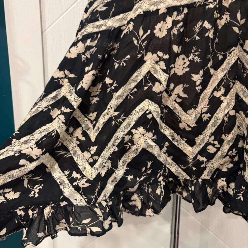 Intimately Free People‎ Floral & Lace Mini Dress/Fairycore /Boho/Babydoll Small - Picture 4 of 8
